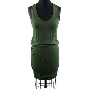 THE VANITY ROOM Green Sleeveless Scoop Neck Racerback Blouson Dress Size S